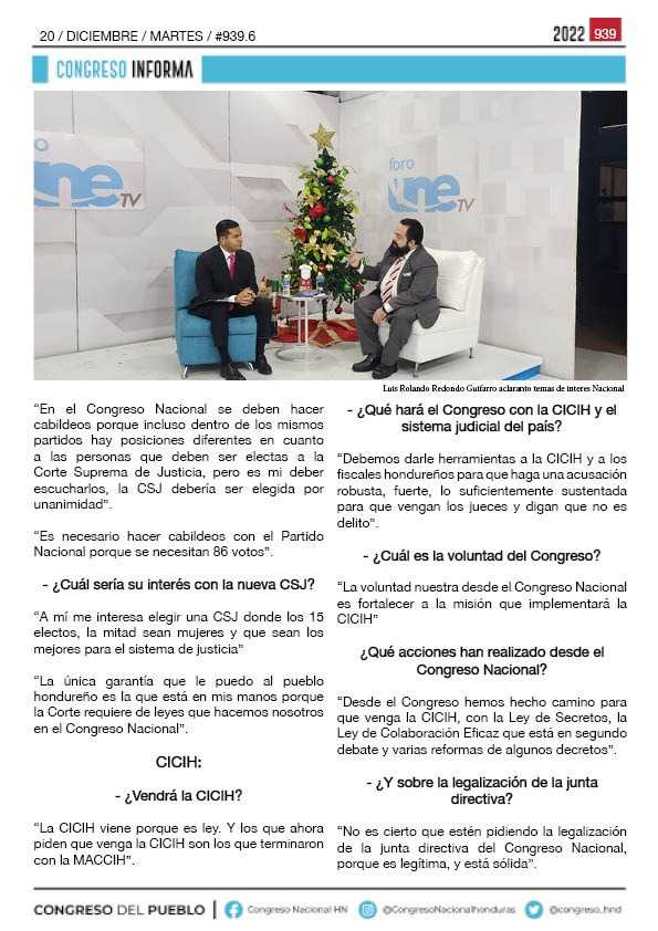 Presidente Redondo en Foro UNE TV